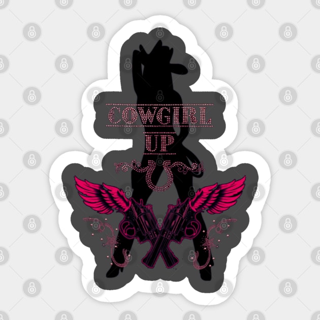 Cowgirl Up Sticker by American Phoenix 